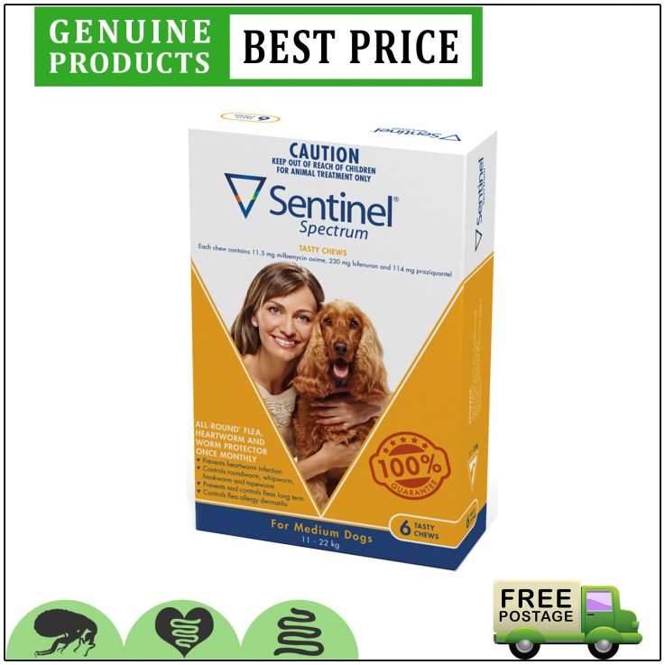 SENTINEL Spectrum 6 Doses for Dogs All S