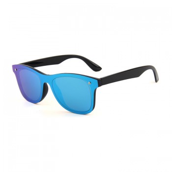 One-piece Ice Blue Mirror Lens Sunglasses86