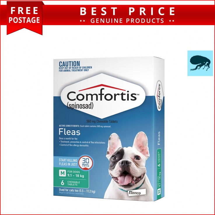 Best to treat fleas in dogs is Comfortis