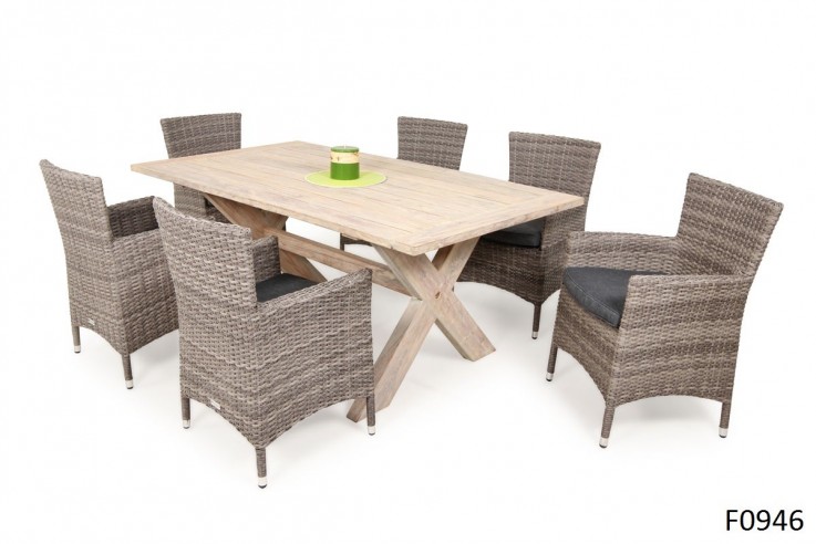 Meridian-Lyon 7pc Teak Dining Set