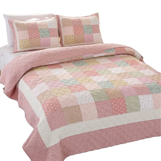 New cotton bed cover quilted double bed three-piece set of four seasons general air conditioning sheets60