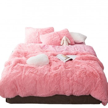 Autumn/Winter Korean Cloud Sable Crystal Push Warm 4-piece Bedding bedspread Set95