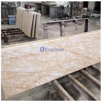 Spider White Marble with Gold Veins Slabs74