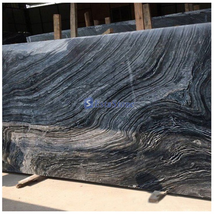 Black Marble with White Veins Wooden Slabs37