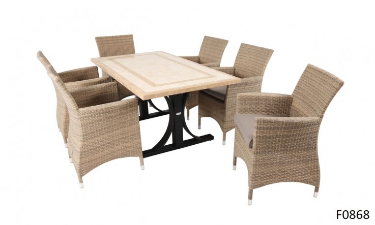 Mateus-Verona 7pc Stone Dining Set