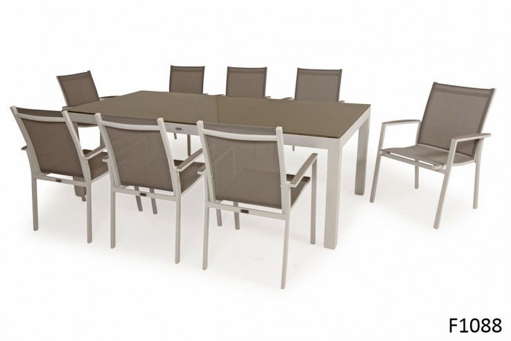 Latina-Verde 9pc Aluminium Dining Set