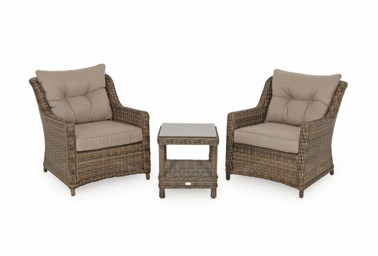 Crestwood 3pc Wicker Chat Set