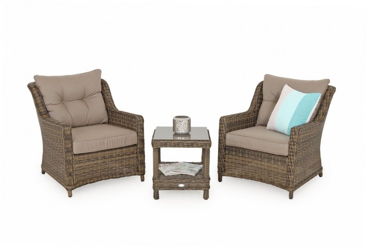 Crestwood 3pc Wicker Chat Set