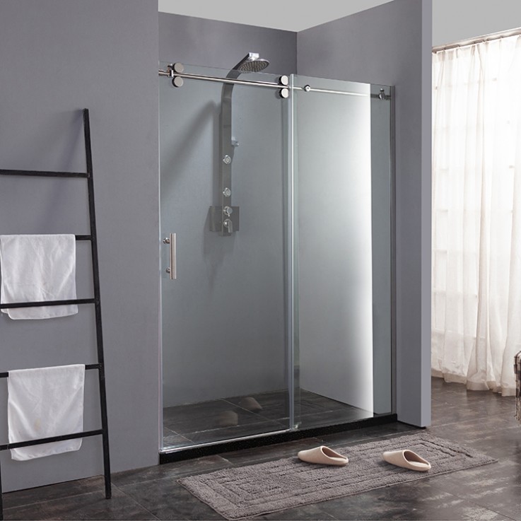 Freamless Stainless Steel Hinged Glass Shower Door69