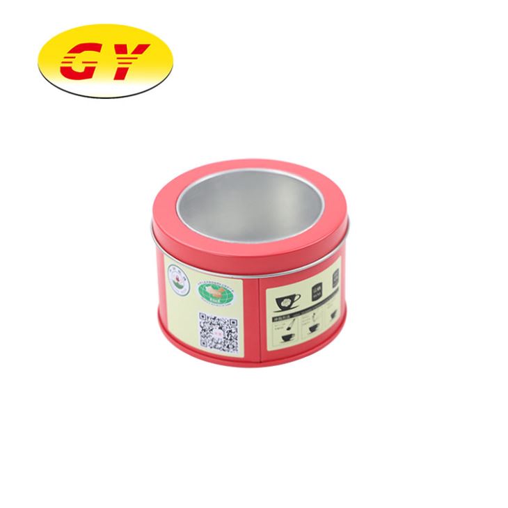 Round Tin Box With Clear Window10