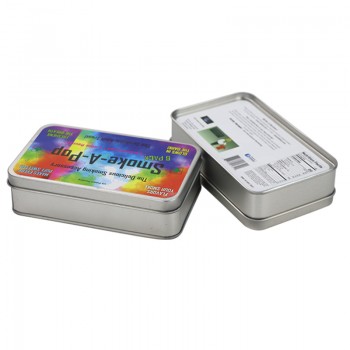 Square tin box square packaging box cosmetic tin box customizationMonochrome Printing Sticker20