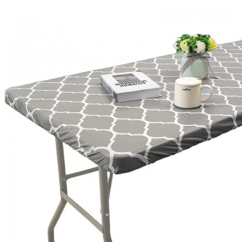 Flannel Backed Rectangle Vinyl Tablecloth And Bench Cover With Elastic3