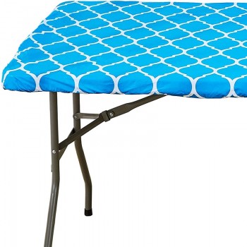 Waterproof Vinyl Tablecloth Elastic Edged Rectangular Picnic Cover Outdoor Rectangle Tables Home Indoor33