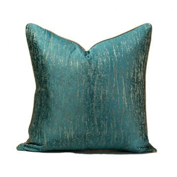 Dark Teal Green Linear Stripe Cushion Cover 45x45cm Throw Pillow Square Case Mode88