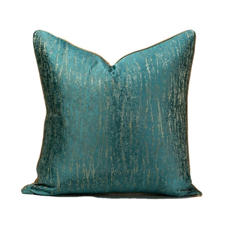 Dark Teal Green Linear Stripe Cushion Cover 45x45cm Throw Pillow Square Case Mode88