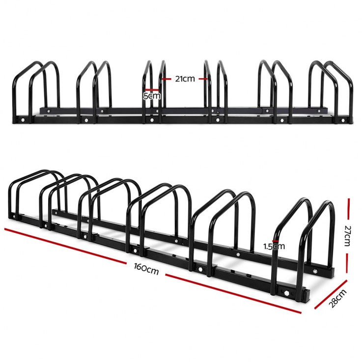 Portable Bike 6 Parking Rack Bicycle Ins