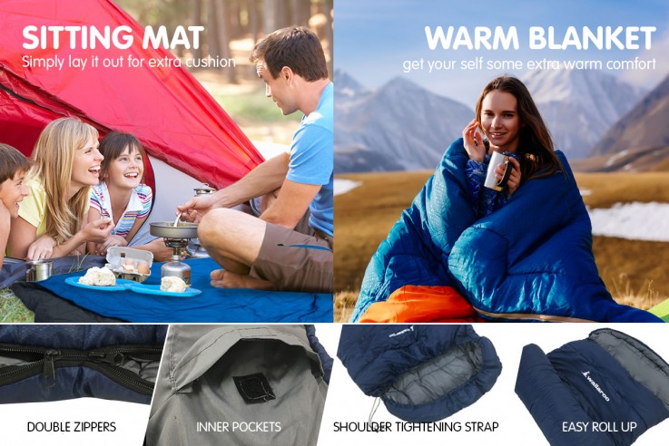 Wallaroo Camping Sleeping Bag Thermal Hi