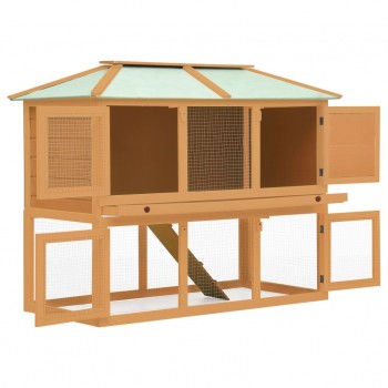 ANIMAL RABBIT CAGE DOUBLE FLOOR WOOD