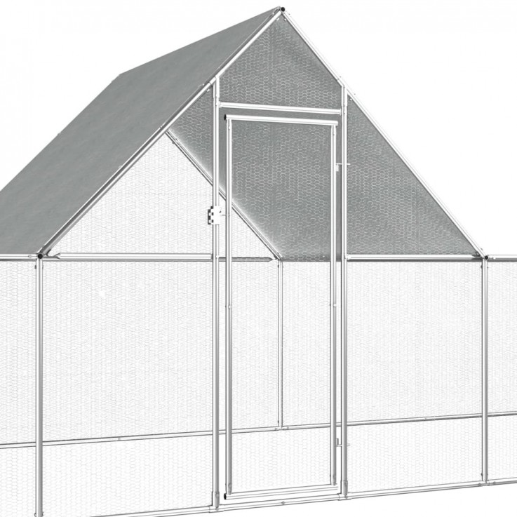 CHICKEN COOP 14X2X2 M GALVANISED STEEL