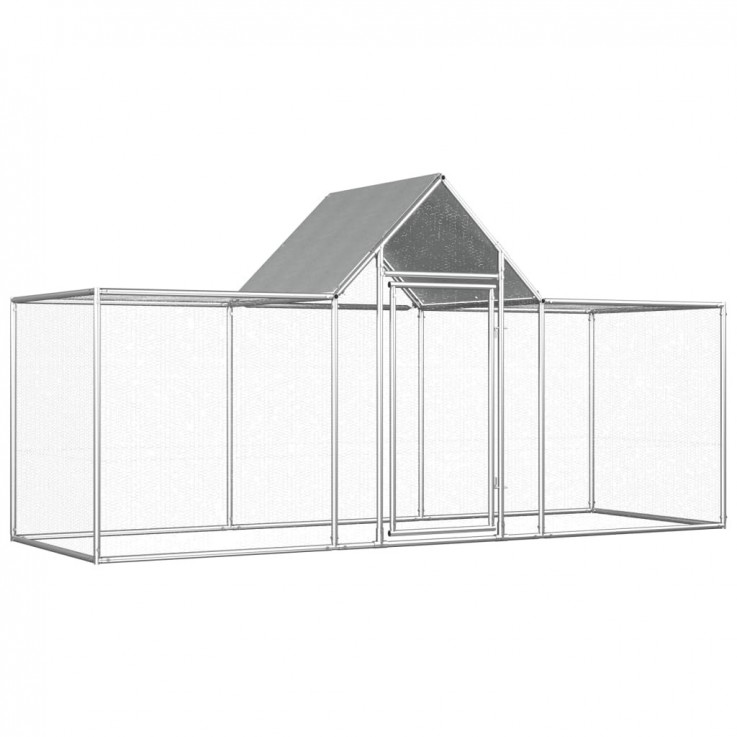 CHICKEN COOP 3X1X1.5 M GALVANISED STEEL