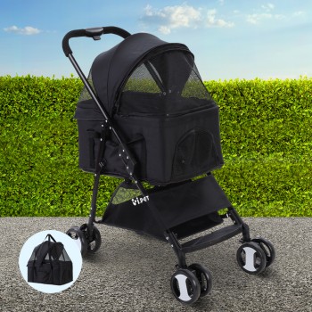 i.Pet Pet Stroller Dog Carrier Foldable 