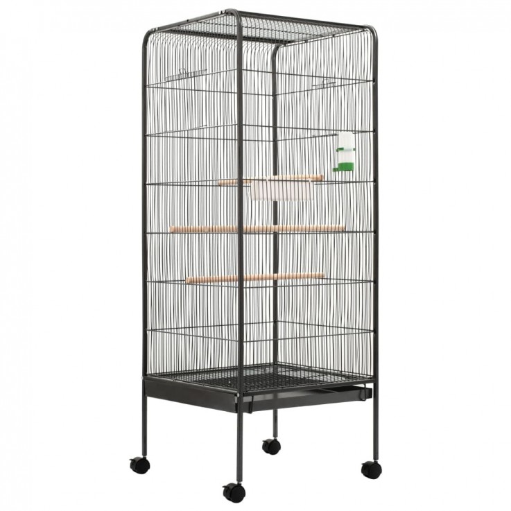 BIRD CAGE GREY 54X54X146 CM STEEL 