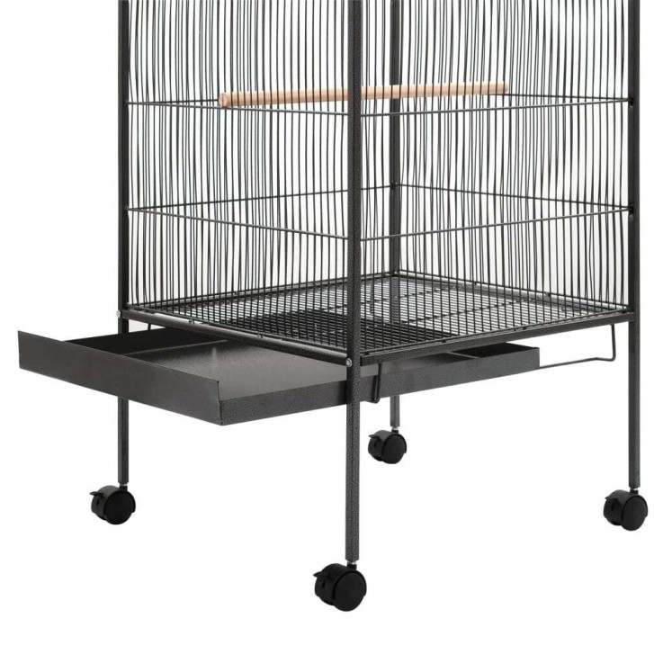 BIRD CAGE GREY 54X54X146 CM STEEL 