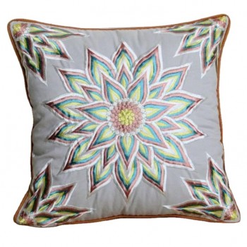 Retro Floral Mandala Compass Medallion Bohemian Boho Style Summer Decor Cushion Case Decorative for Sofa Couch Cotton Line Woven28