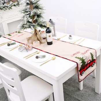 Christmas Style New Christmas Car Table Runner Table Linens Red Table Cloth for Home Holiday Christmas Decorations Floral91