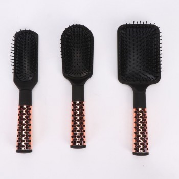 Electroplated Metallic Paddle Hair Brush12