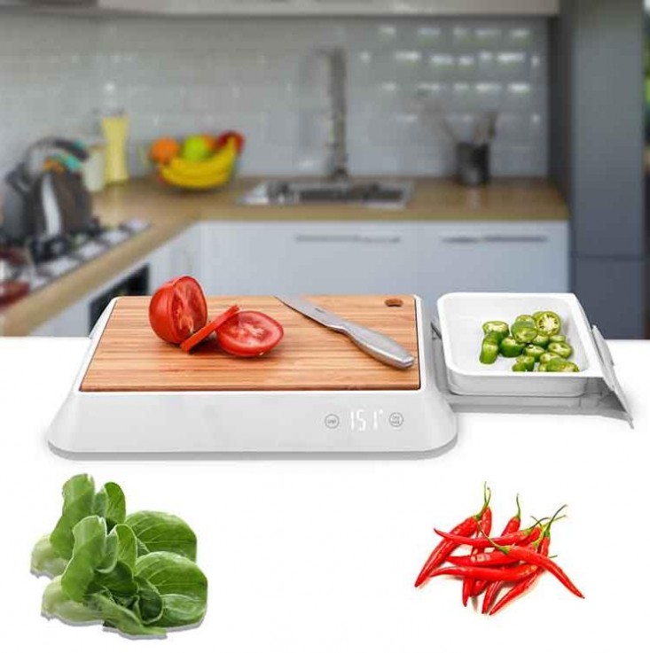 Waterproof Bamboo Chopping Board Kitchen Scale30