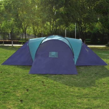 Camping Tent Fabric 9 Persons Dark Blue 