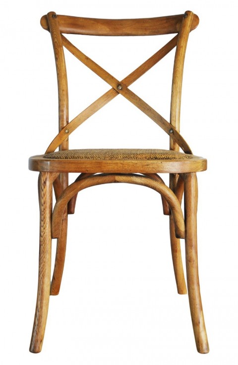 *Cross Back Chair - French Oak - IN STOC