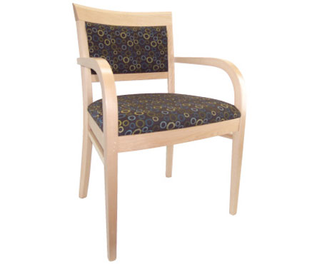 RIMINI UPHOLSTERED BACK ARM CHAIR