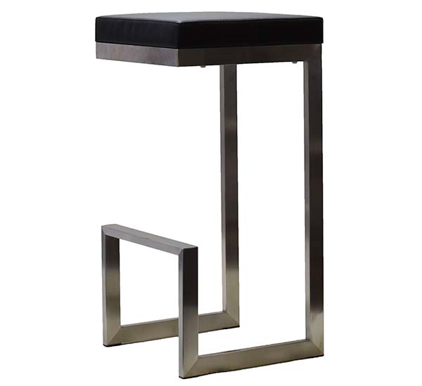 CUBE HOOK BAR STOOL VINYL SEAT