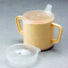 Two handled plastic mug