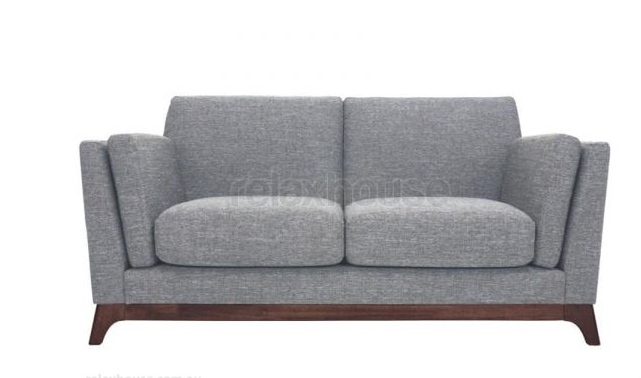 EVE 2 SEAT SOFA COCOA FRAME WITH GREY FA