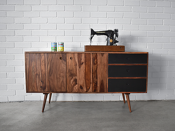 Filip Scandinavian Sideboard Black