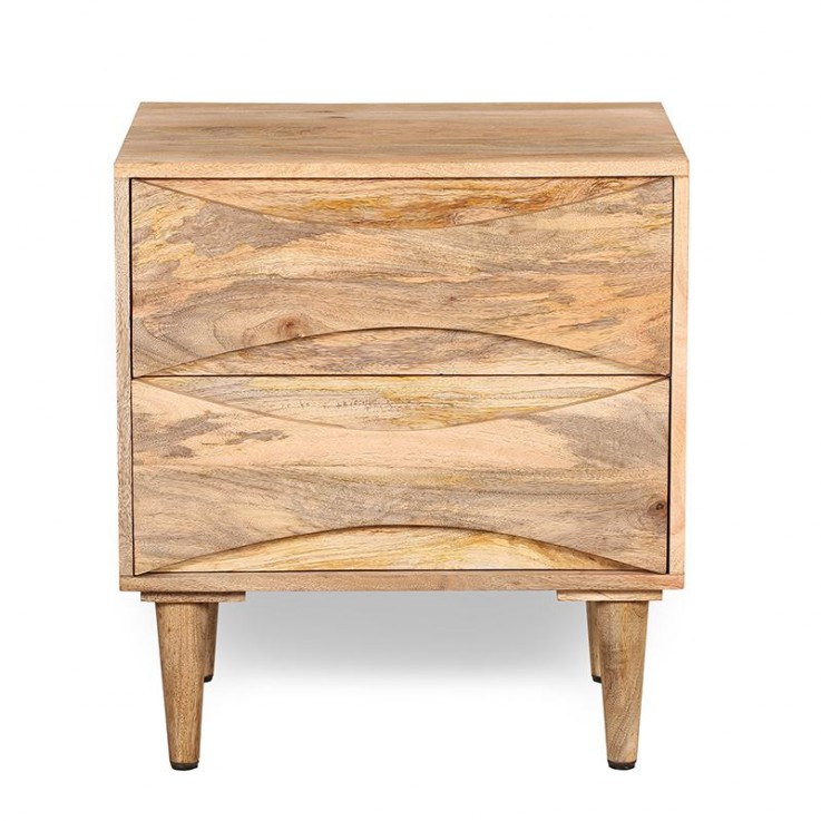 DUKE Bedside Table - Solid Wood Natural