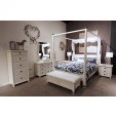 HUDSON WHITE FOUR POSTER BED