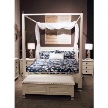 HUDSON WHITE FOUR POSTER BED