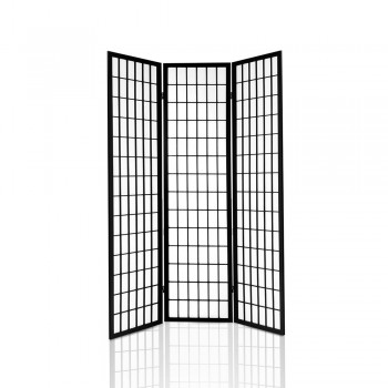 3 Panel Room Divider Black