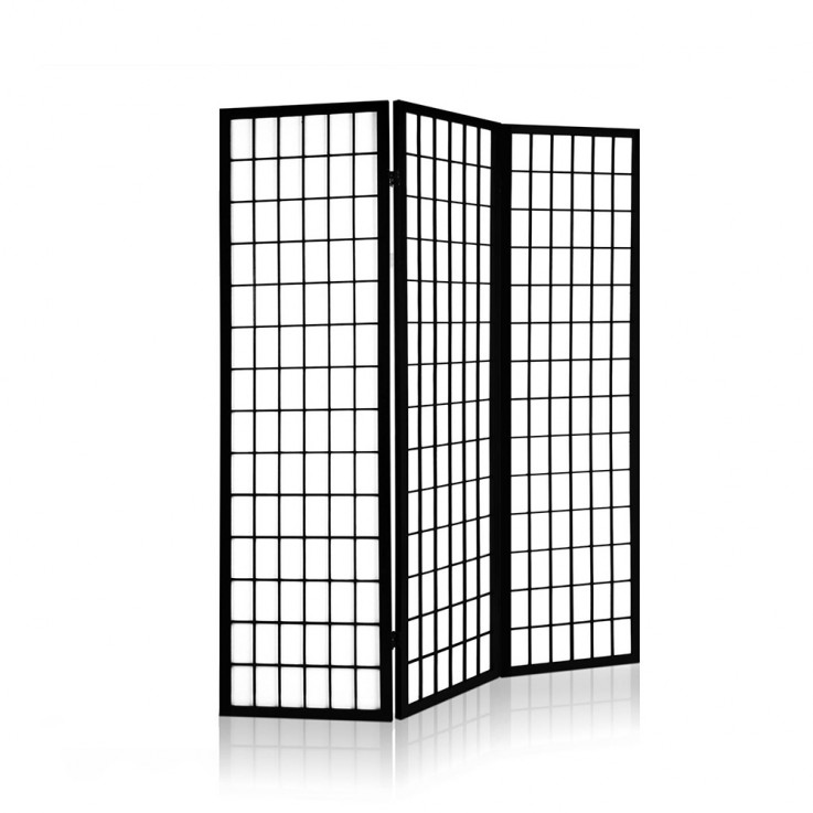 3 Panel Room Divider Black