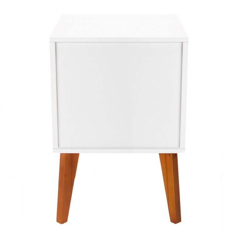 Bedside Table Cabinet Matt Black