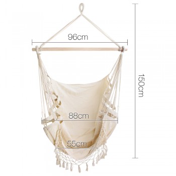 Creamy White Hanging Hammock Chair