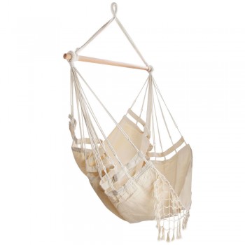 Creamy White Hanging Hammock Chair