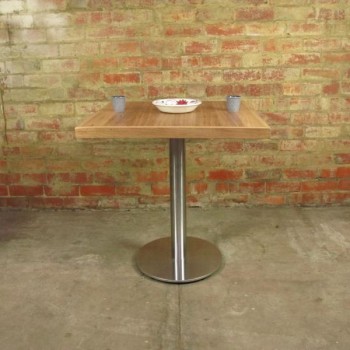 TASMANIAN OAK TABLE TOP & STEEL BASE