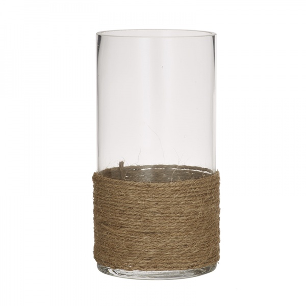 Maui Cylinder Rope Vase Clear