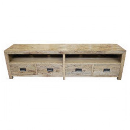 4 DRAWER ENTERTAINMENT UNIT (OAK) size	