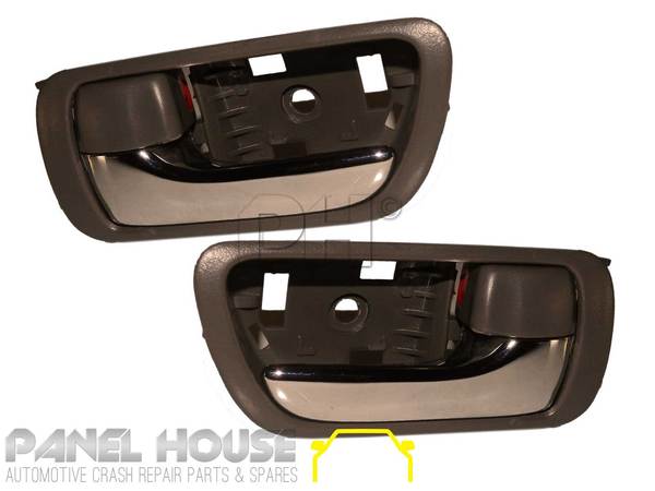 Brown Chrome Interior Door Handle PAIR 